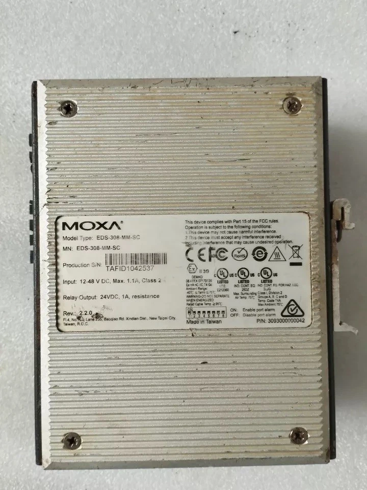 MOXA EDS308MMSC UNMANAGED ETHERNET SWITCH TESTED OK